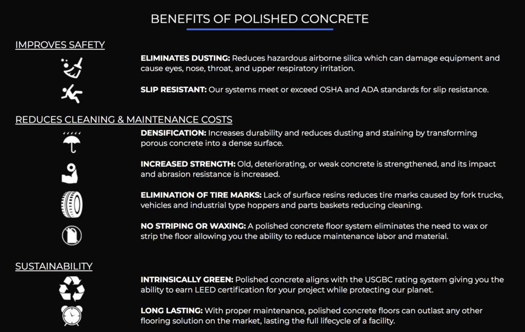 Custom Concrete Coatings Design Benefits Of Polished Concrete