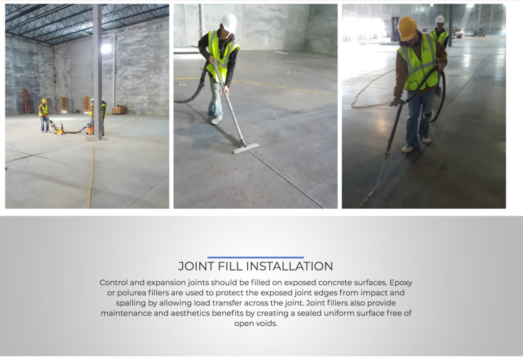 Allen S Polished Concrete Control Expansion Joint Filling